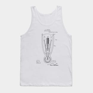 Electric Arc Lamp Vintage Patent Hand Drawing Tank Top